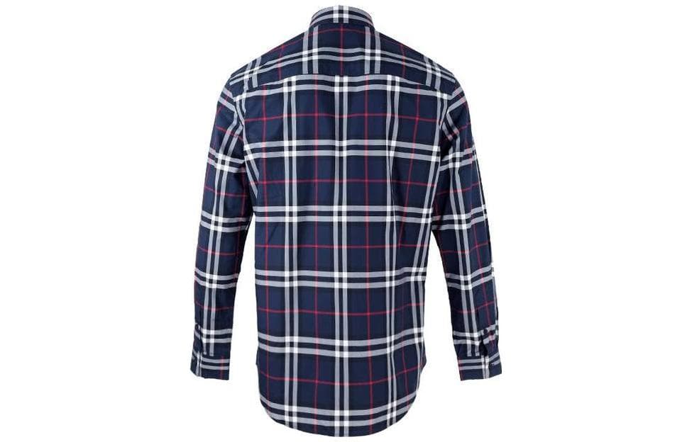 Рубашка Burberry Мужские Синие Рубашки - изображение 2