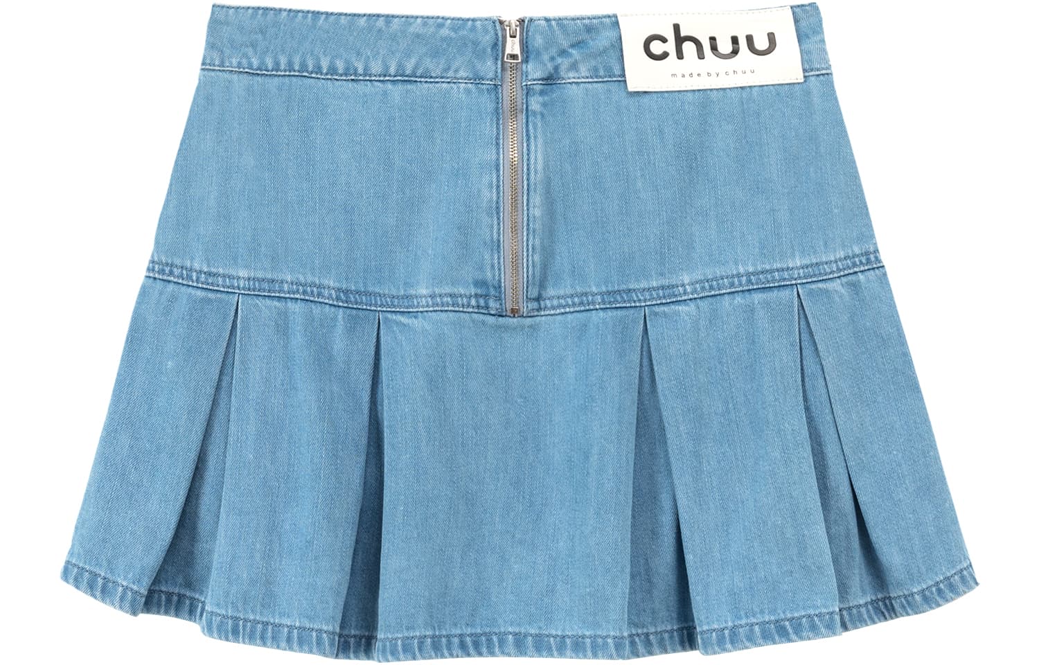 CHUU Светло-синий Женские Джинсовые Короткие Юбки - изображение 2