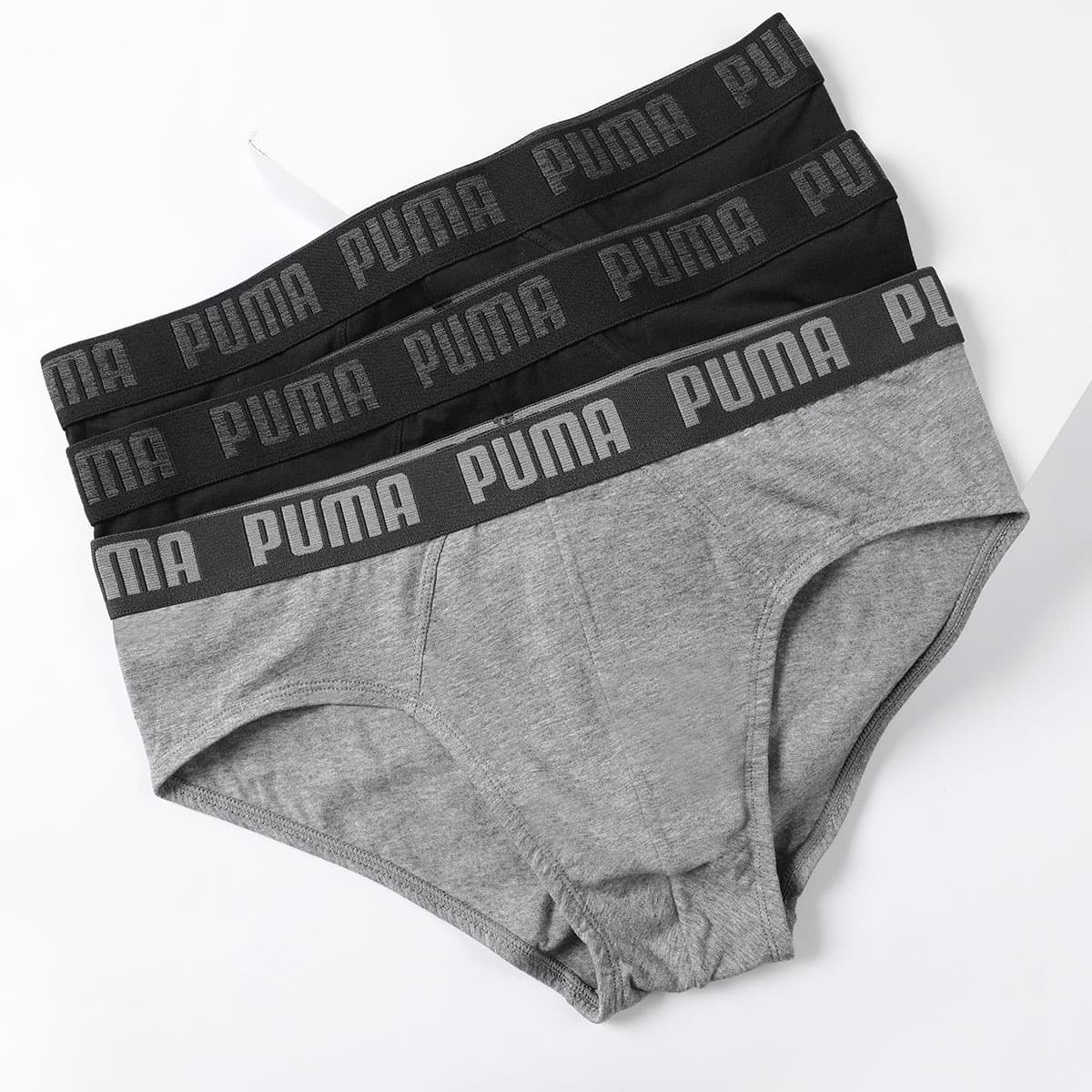 Трусы PUMA Трусы Мужской 3 шт Черный And Серый Смешанный тип - изображение 2
