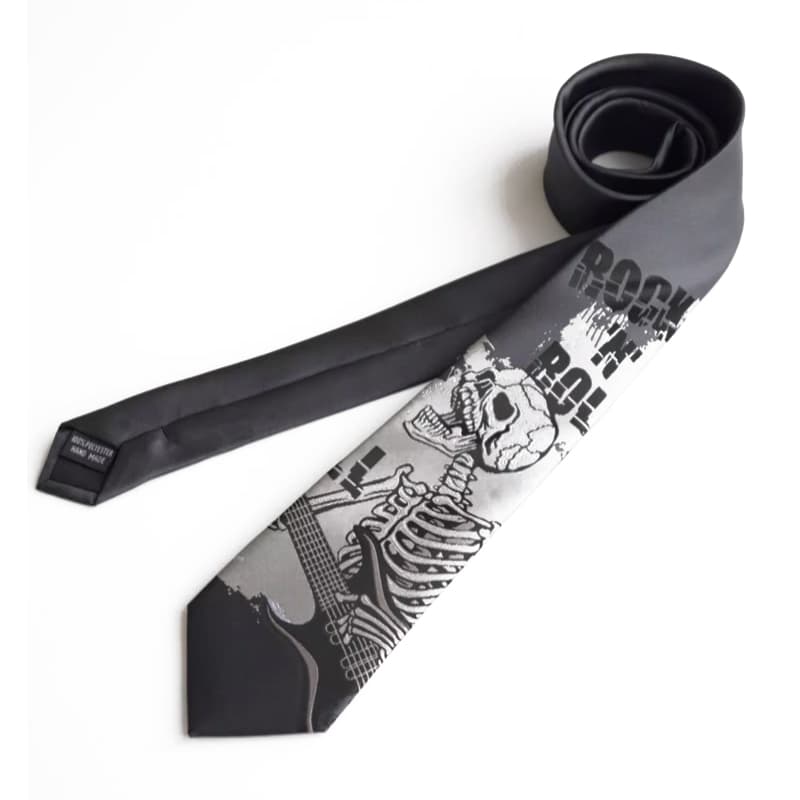 Галстук FREE RABBITⅡ Ties Unisex Dark Gray FREE RABBITⅡ Галстуки Унисекс Темно-серый - изображение 3
