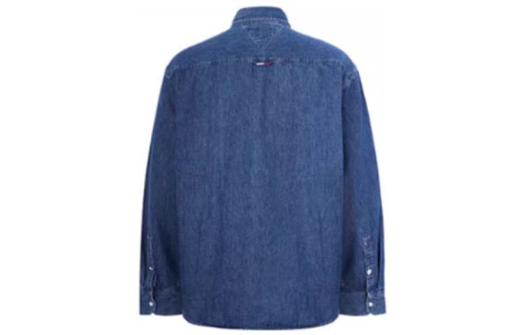 Рубашка Tommy Hilfiger Рубашка Мужская Джинсовая Синяя - изображение 2