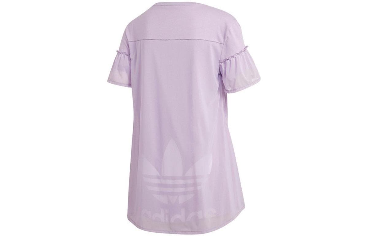 Футболка Adidas Originals T-Shirt Женская Светло-фиолетовая - изображение 2