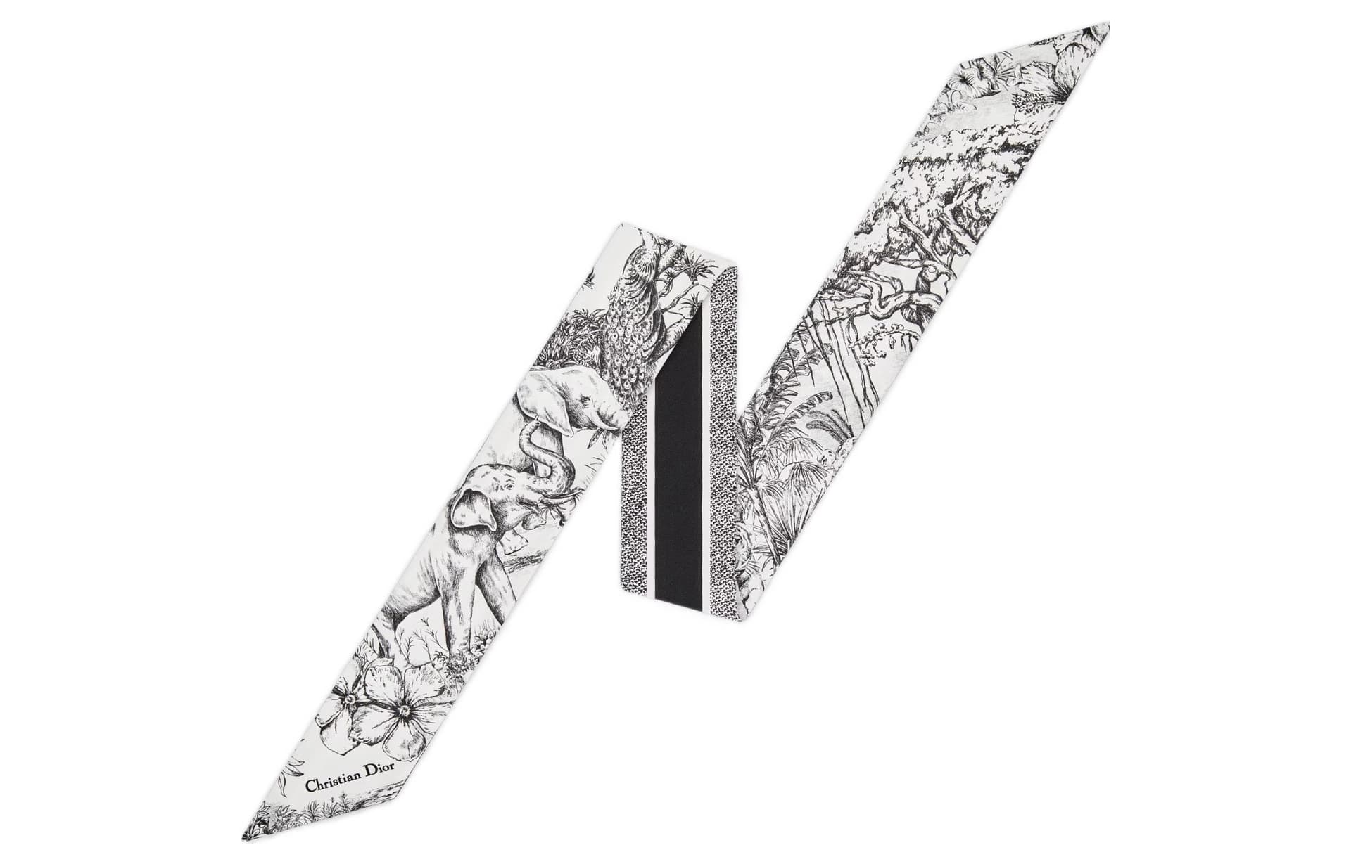 Платок Dior Шелковые шарфы Серый Женский - изображение 1