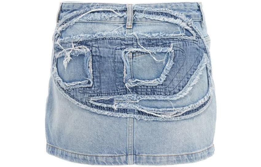 Diesel Джинсовые короткие юбки Женские Синие - изображение 2
