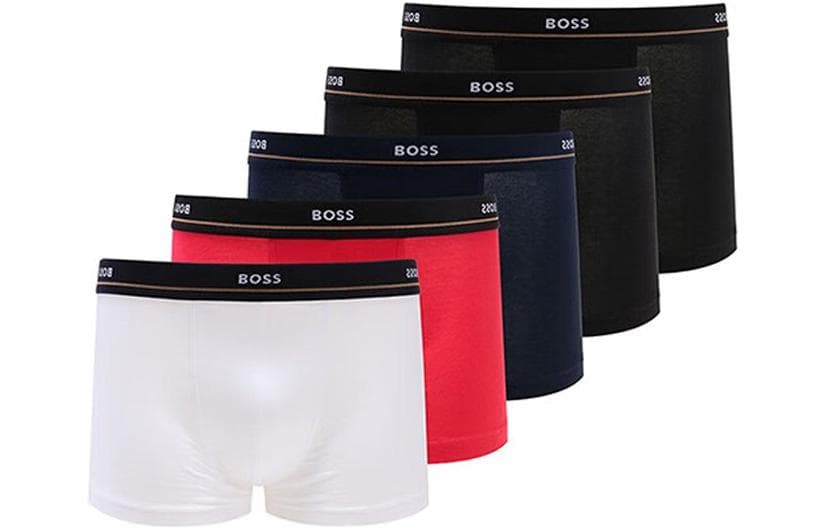 Трусы HUGO BOSS SS23 Семейный принт с буквами мужские трусы 5 пар - изображение 1