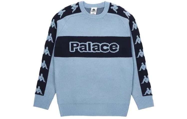 Кофта PALACE x Kappa FW21 Knit Blue Logo - изображение 2