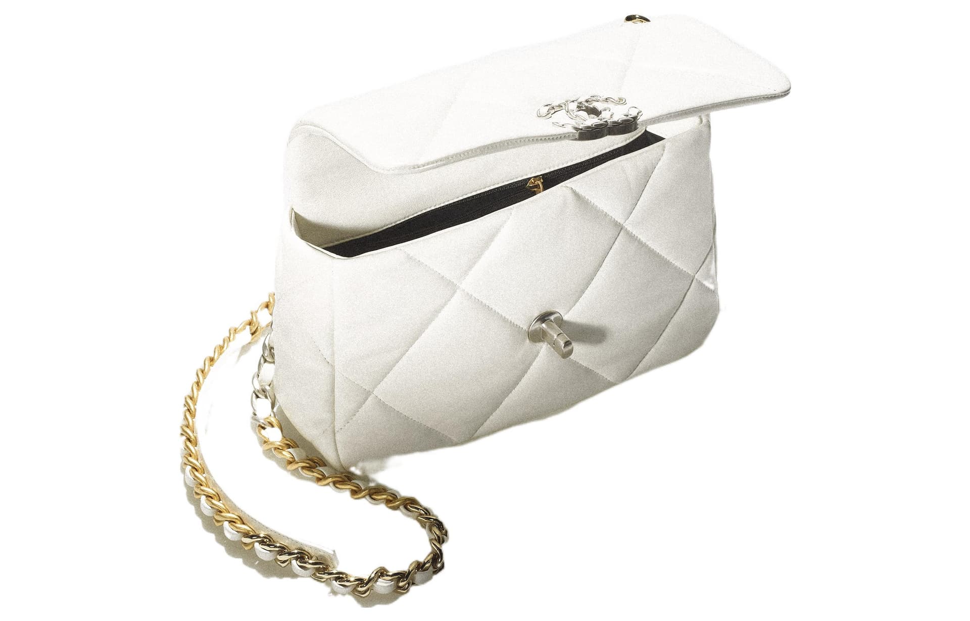 Сумка через плечо Chanel 19 Bag White - изображение 3