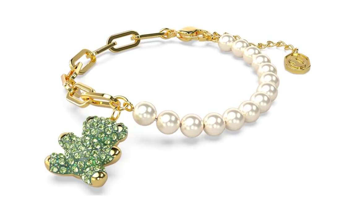 Браслет Swarovski Тедди Браслеты с золотым покрытием женские зеленые - изображение 2