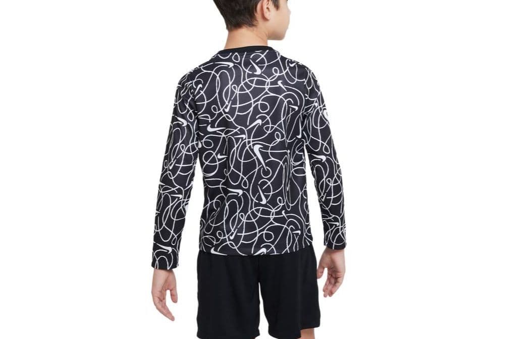 Футболка NIKE Черные Kids T-рубашки - изображение 2