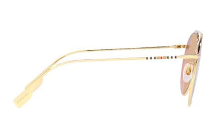 Солнцезащитные очки Burberry Металлические Aviator Солнцезащитные очки Женские Золото - изображение 3