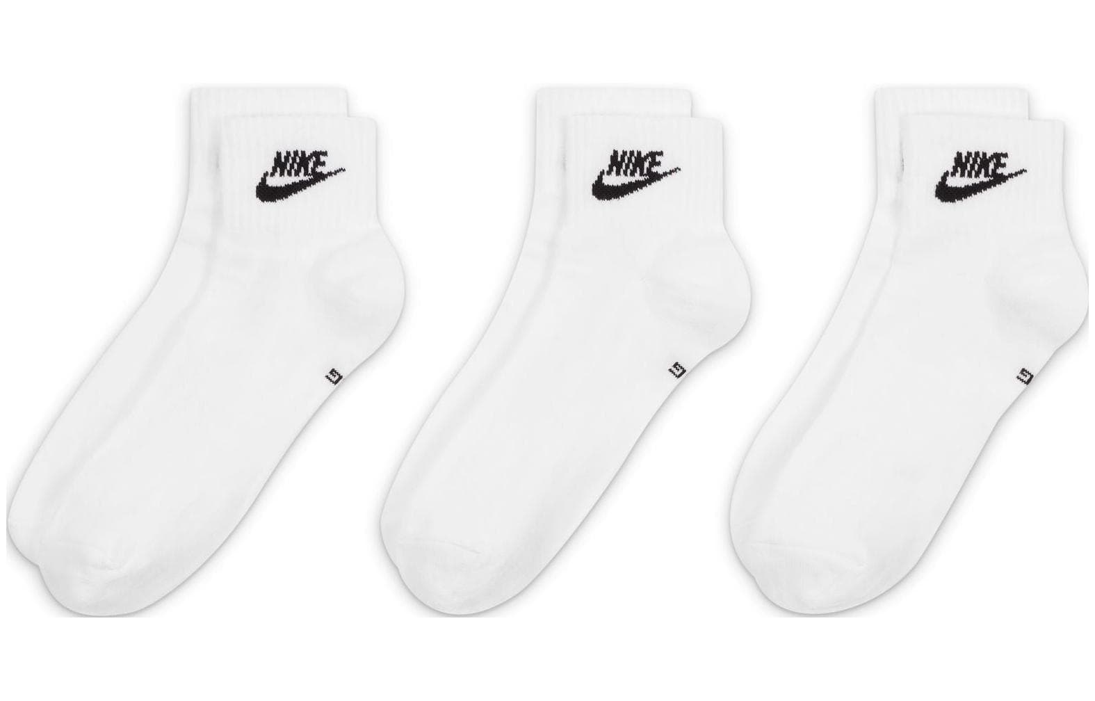 Носки Носки Nike Crew Унисекс 3 упаковки белые - изображение 1