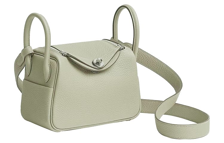 Сумка через плечо HERMES Lindy Mini 19 Taurillon Clemence 0W Gris Neve - изображение 2
