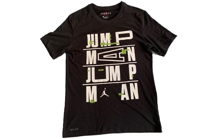Футболка Jordan SS23 Футболка с круглым вырезом и принтом с буквами, повседневная, дышащая, мужская, черная - изображение 2