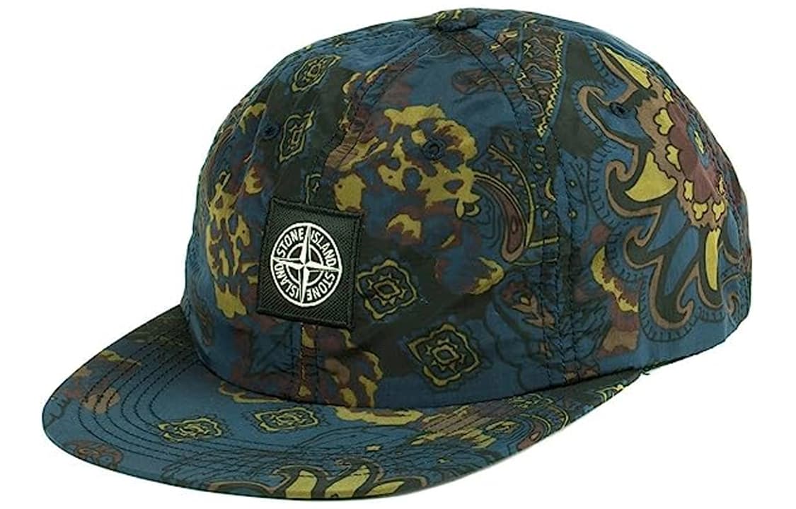 Кепка Supreme X STONE ISLAND Кепки Унисекс Синий Бордовый - изображение 1