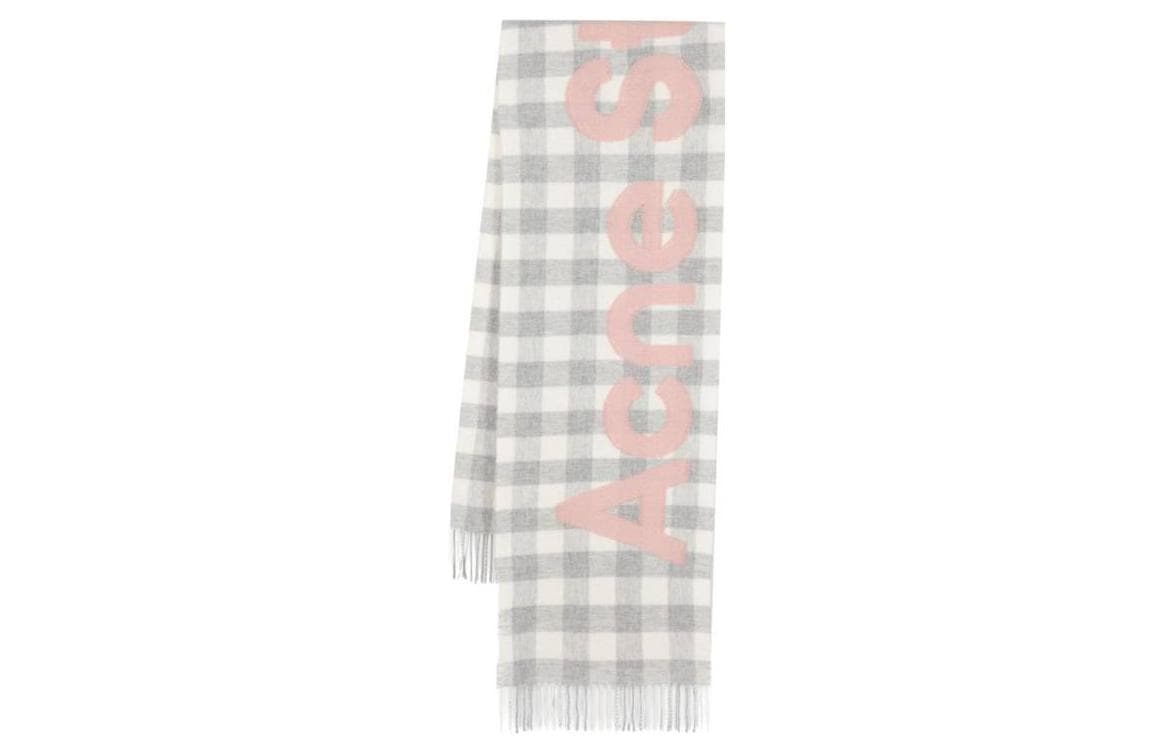 Шарф Acne Studios Logo Scarf White - изображение 1