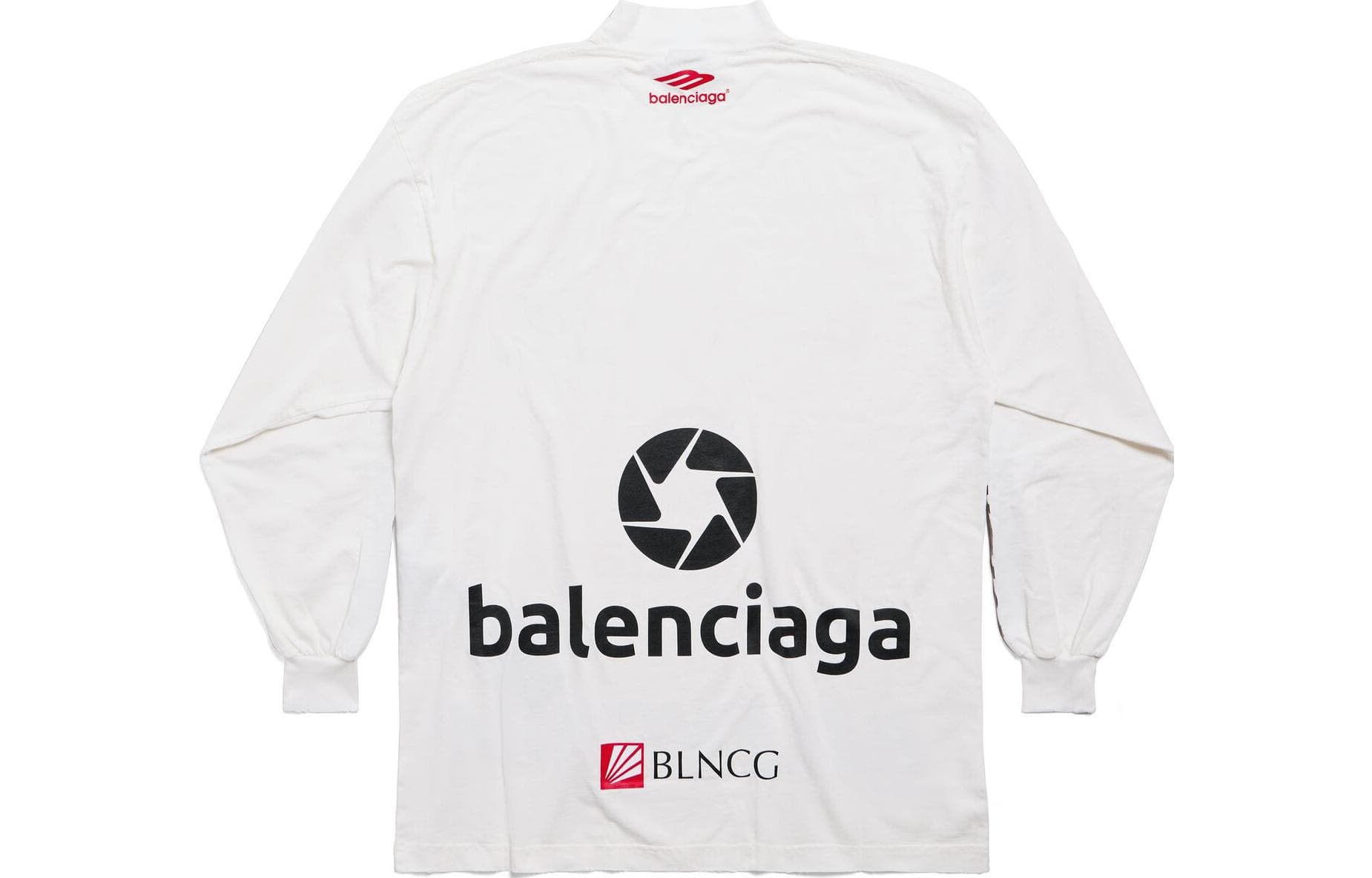 Футболка Balenciaga FW23 T Рубашка Свободного кроя Унисекс Белая - изображение 2
