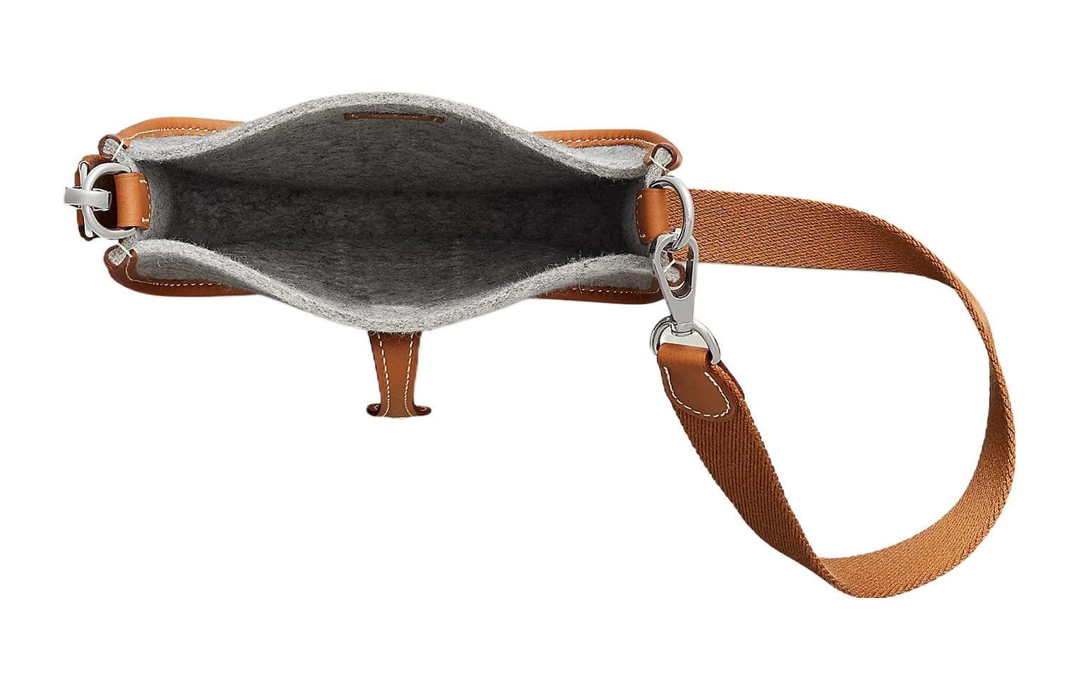 Сумка через плечо Hermes Evelyne 16 Moonlight Grey Brown - изображение 4