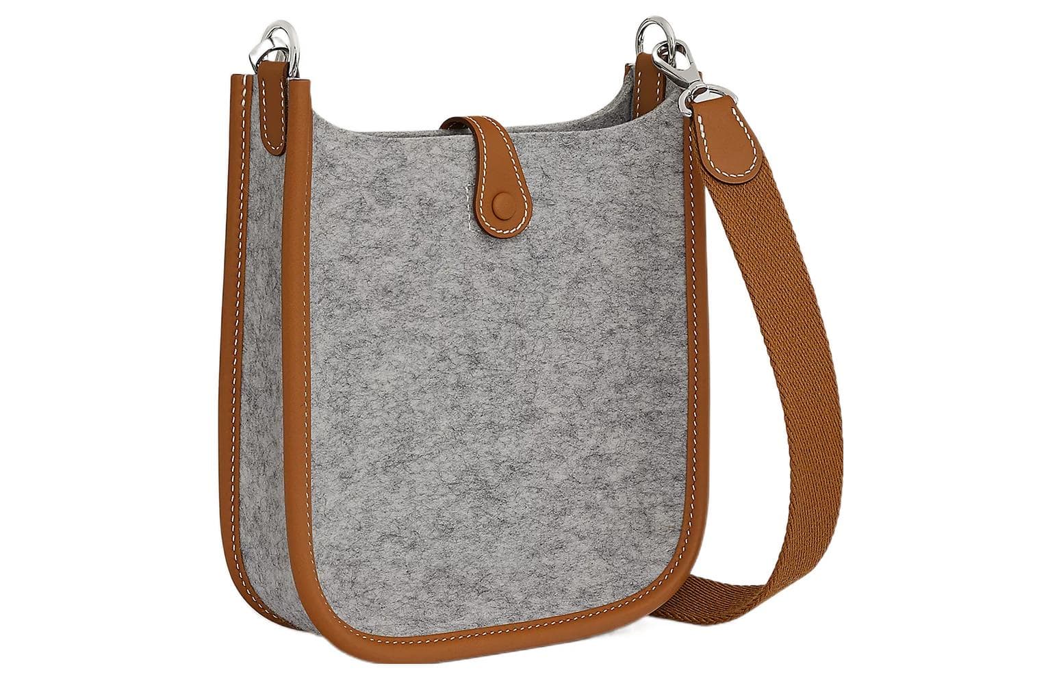 Сумка через плечо Hermes Evelyne 16 Moonlight Grey Brown - изображение 3