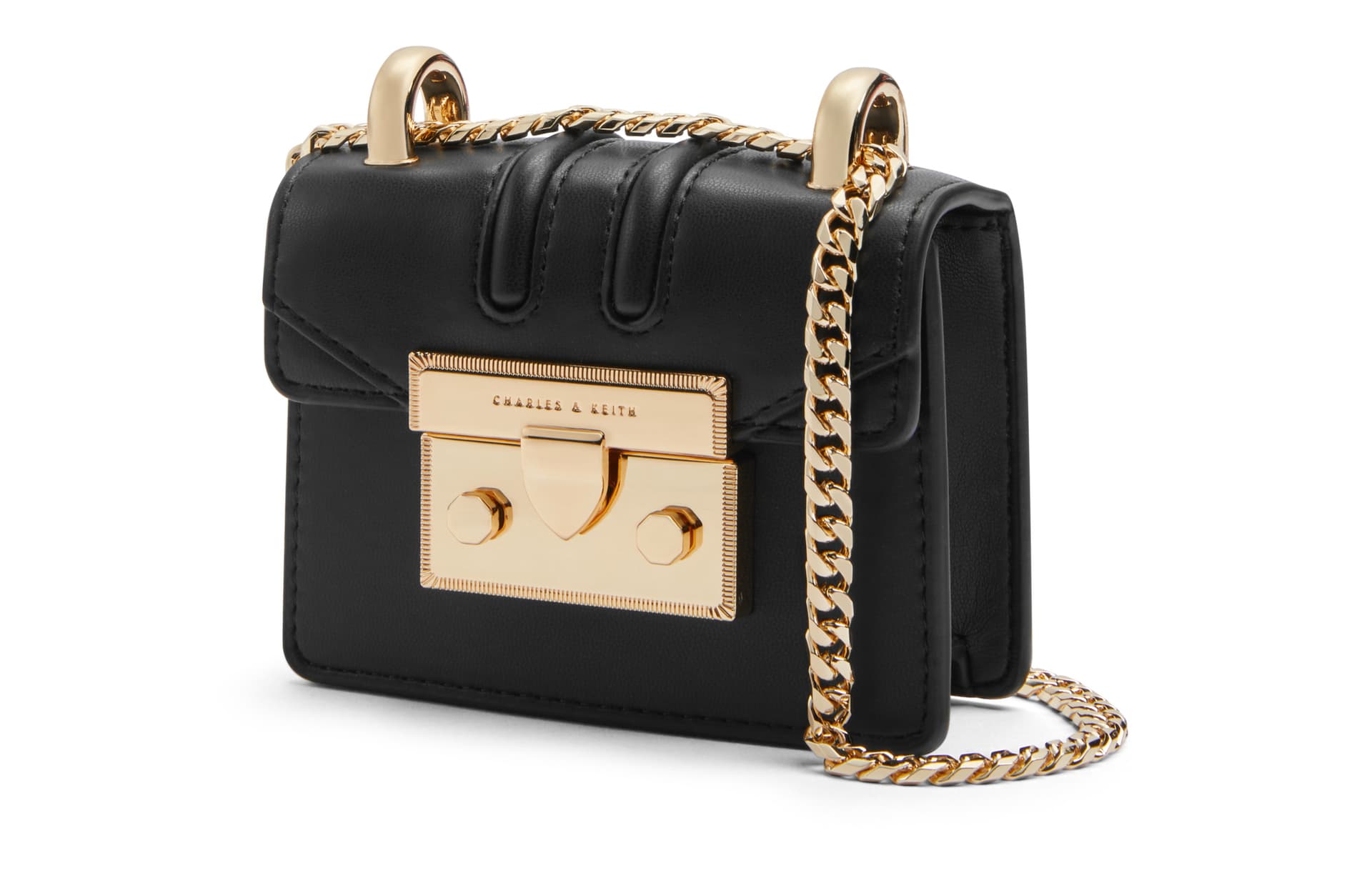 Сумка через плечо Charles & Keith Mini Crossbody Bag Black - изображение 2
