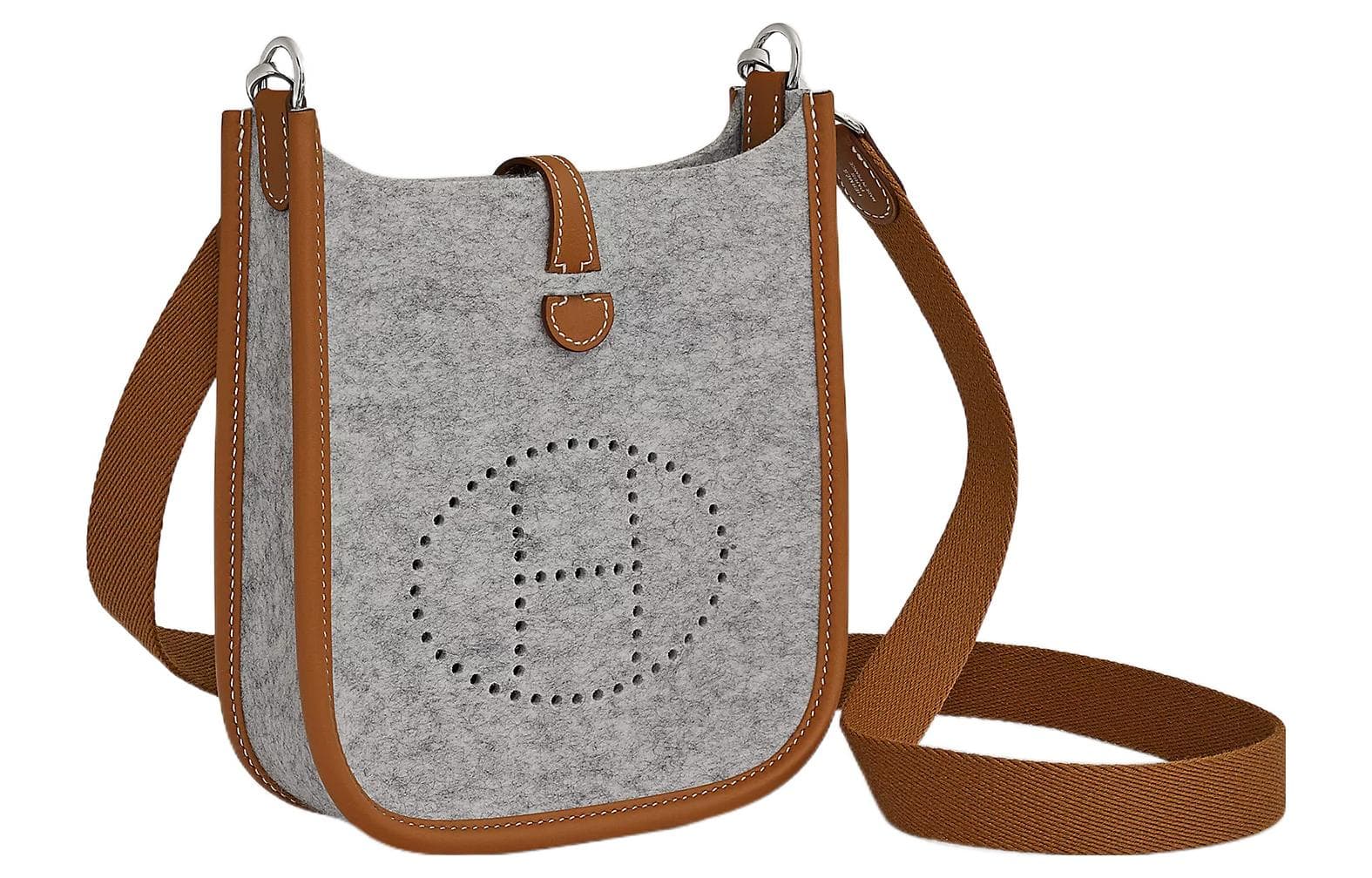 Сумка через плечо Hermes Evelyne 16 Moonlight Grey Brown - изображение 2