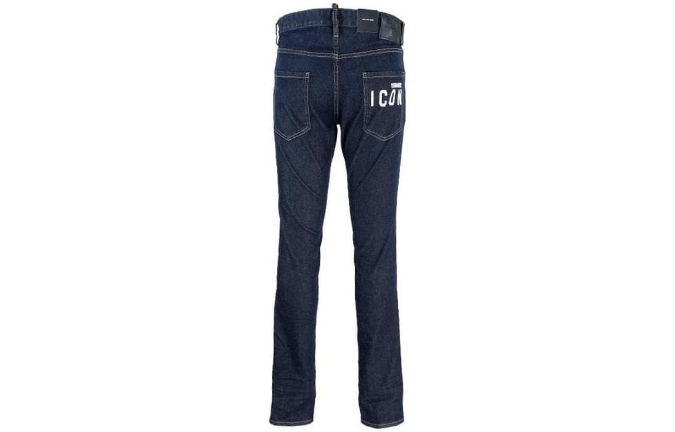 Штаны DSQUARED 2 Темно-синий Мужские Джинсы - изображение 4
