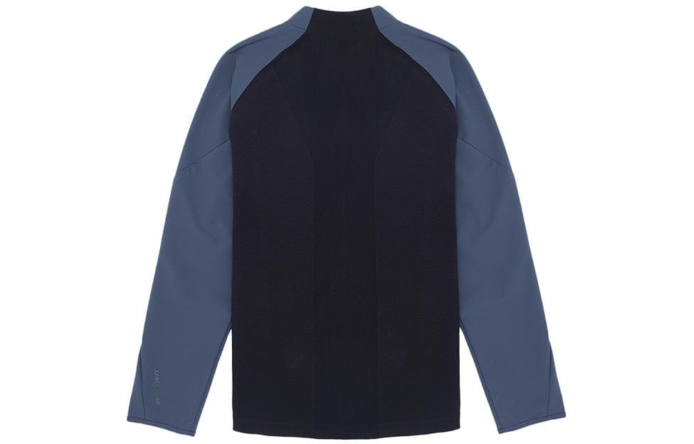Куртка LI-NING 1990 Premium Sport Однотонный логотип молния воротник-стойка длинный рукав жакет Мужской Сумеречный индиго - изображение 2