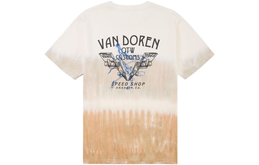 Футболка Vans Gradient Tie-Dye Letter Print T-Shirt Brown - изображение 2