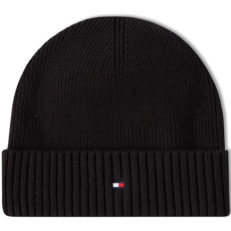Шапка Tommy Hilfiger Плюш с кольцевым рисунком Хлопок + спандекс Смесь Шапки-бини Мужской Черный - изображение 1