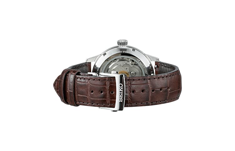 Часы SEIKO Механический механизм Коровья кожа Коровья кожа Шнуровка Часы Мужские Синий циферблат - изображение 2