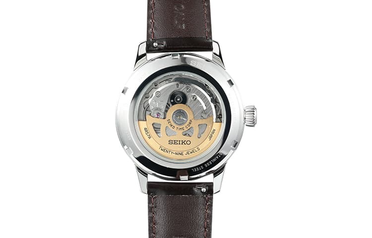 Часы SEIKO Механический механизм Коровья кожа Коровья кожа Шнуровка Часы Мужские Зеленый циферблат - изображение 4