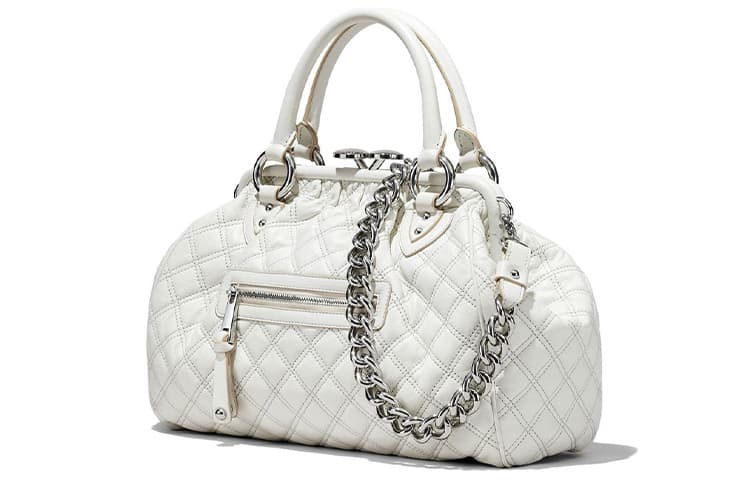 Сумка Marc Jacobs Quilted Leather Tote Bag White - изображение 2