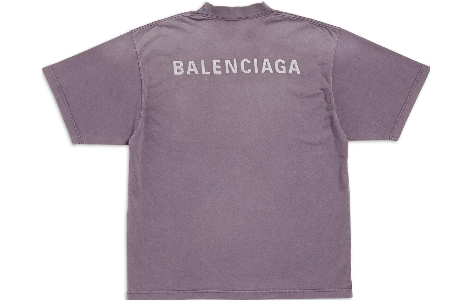 Футболка Balenciaga FW23 T Рубашка Стандартная Мужская Фиолетово-Серый - изображение 2