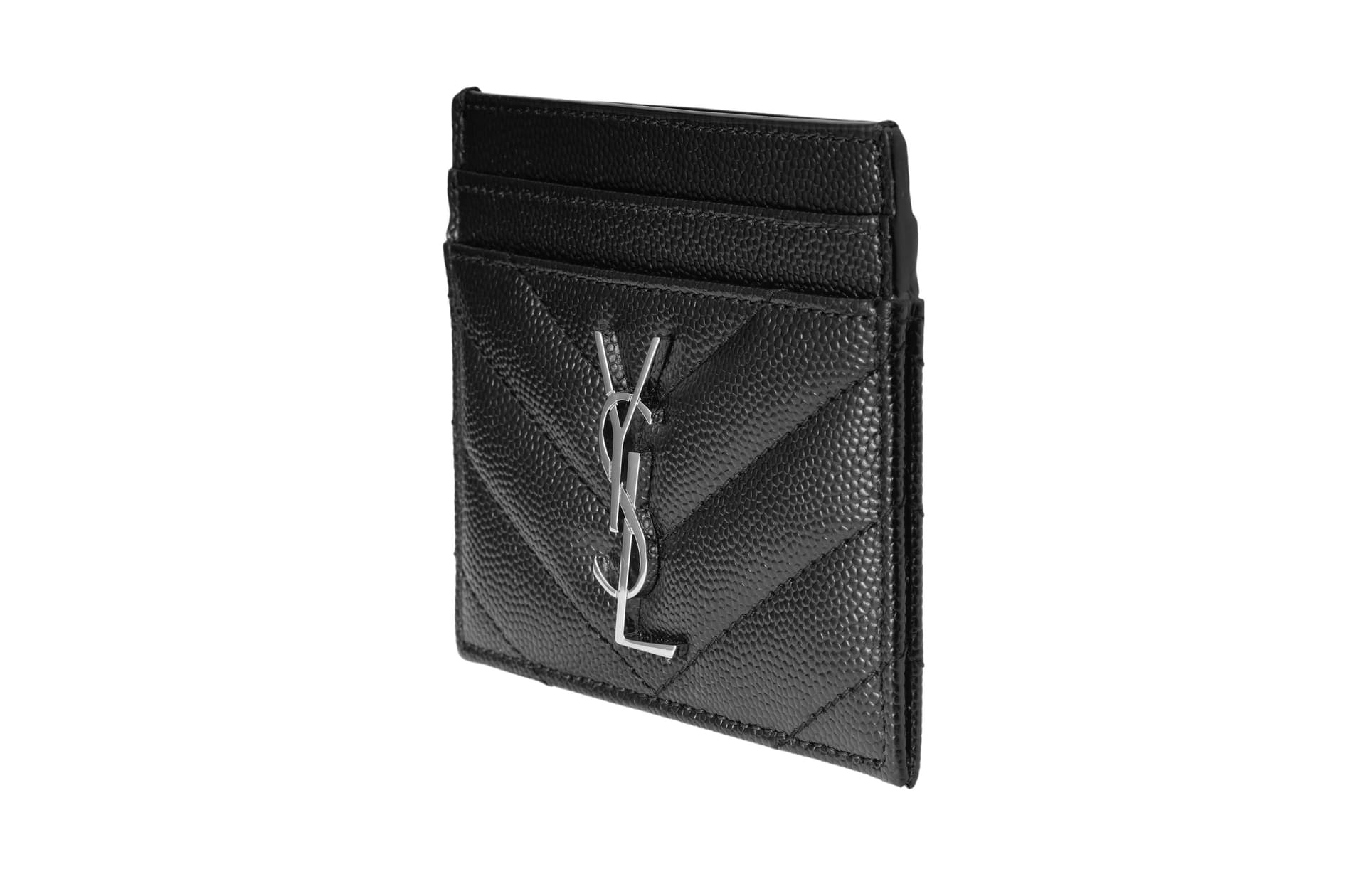 Картхолдер Saint Laurent YSL Monogram Quilted Card Holder Black - изображение 2