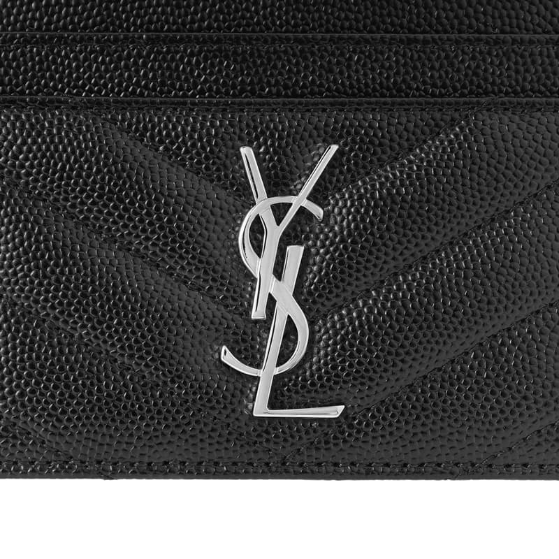 Картхолдер Saint Laurent YSL Monogram Quilted Card Holder Black - изображение 7