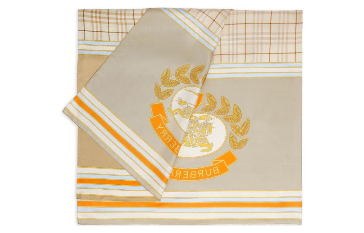 Платок Шелковые шарфы Burberry для женщин желтые - изображение 3