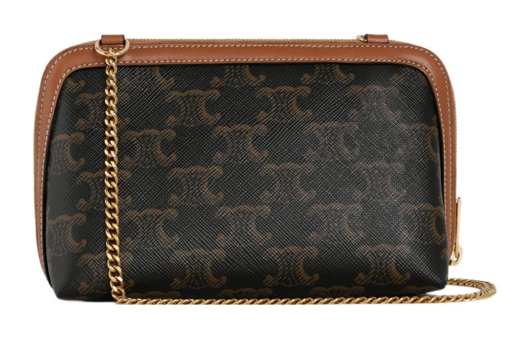 Сумка через плечо CELINE Triomphe Canvas Chain Bag - изображение 7