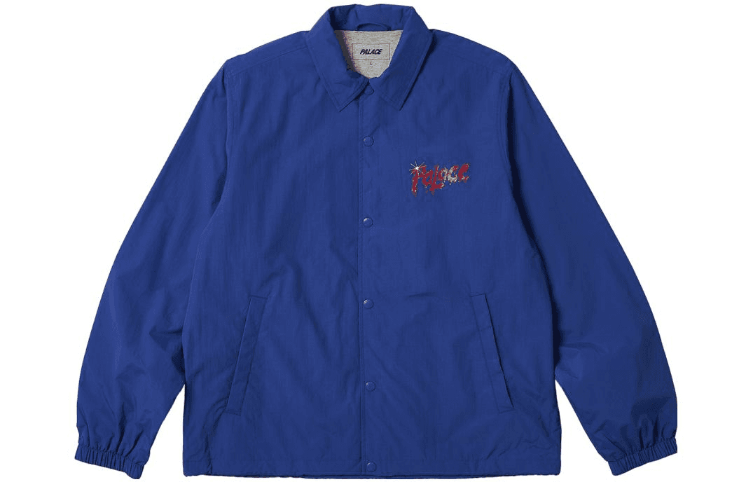 Куртка PALACE FW23 SCRATCHY COACH JACKET Клубная куртка с когтистым принтом, шнурком, кнопкой и отложным воротником Унисекс Синий - изображение 2