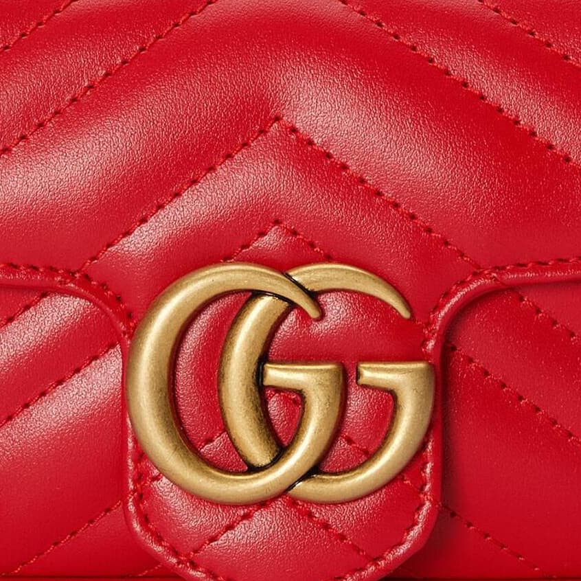 Сумка через плечо Gucci Marmont Mini Red - изображение 9