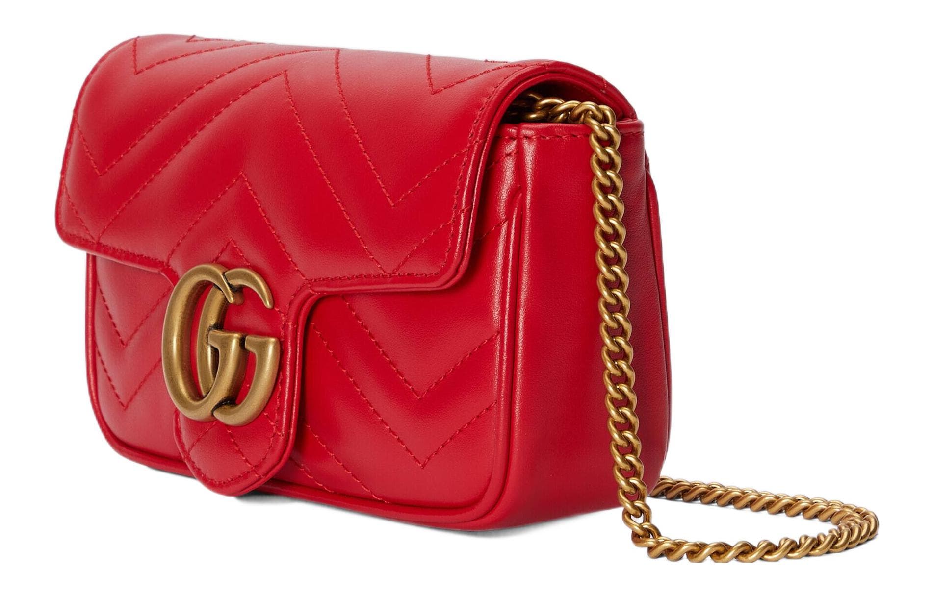 Сумка через плечо Gucci Marmont Mini Red - изображение 3