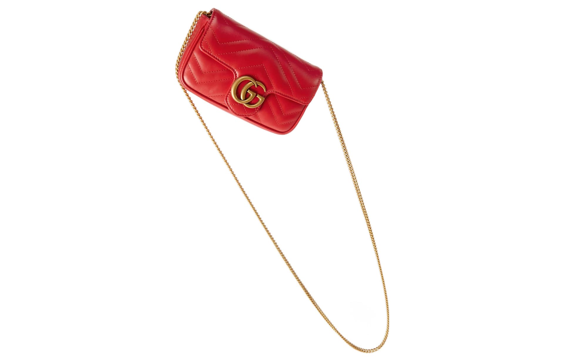 Сумка через плечо Gucci Marmont Mini Red - изображение 2