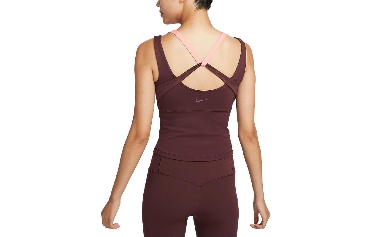 NIKE Dri Fit Земляной умбровый Женские спортивные майки без рукавов - изображение 2