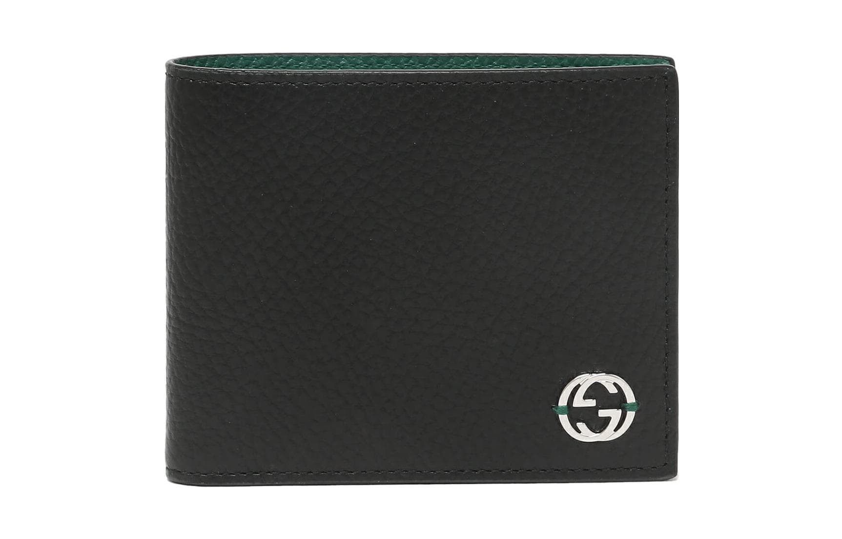 Кошелек GUCCI Кожа Кошелек Стандартный (Standard) Мужской Черный Зеленый - изображение 1