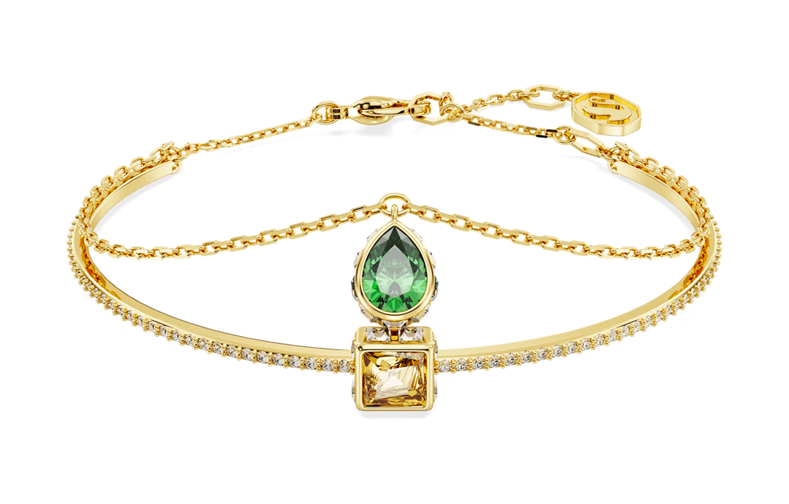 Браслет Swarovski Chroma Искусственный Кристалл Браслеты Женские Золото - изображение 2