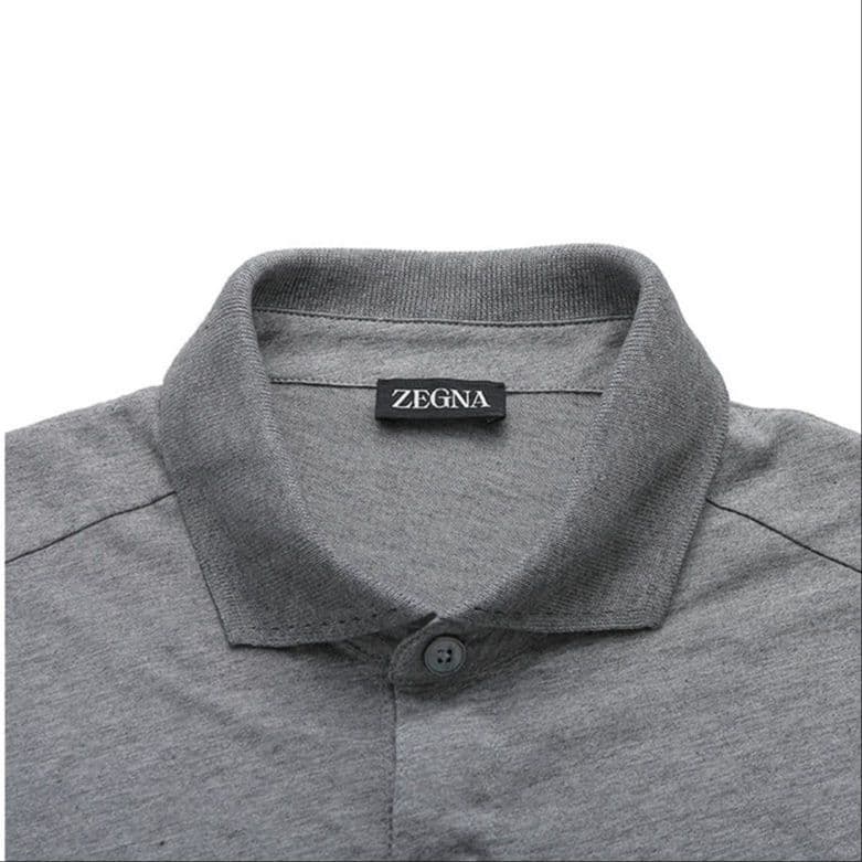 Поло Ermenegildo Zegna Gray Men's Polo - изображение 3