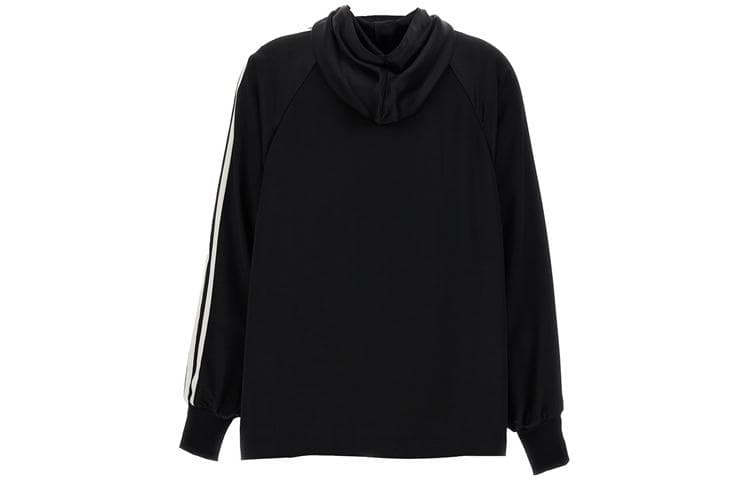 Худи Y-3 Полосатый Спортивный Толстовка С Капюшоном На Молнии Длинный Рукав Женский Черный - изображение 2