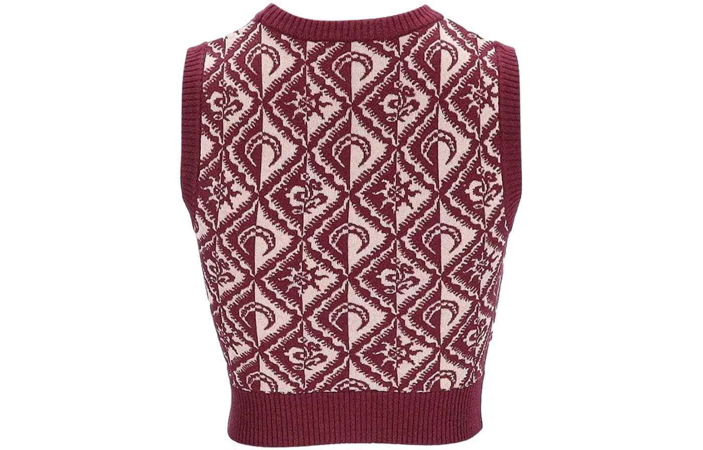 Кардиган Marine Serre Red Women's Sweaters Марин Серр Красный Женский Свитера - изображение 2