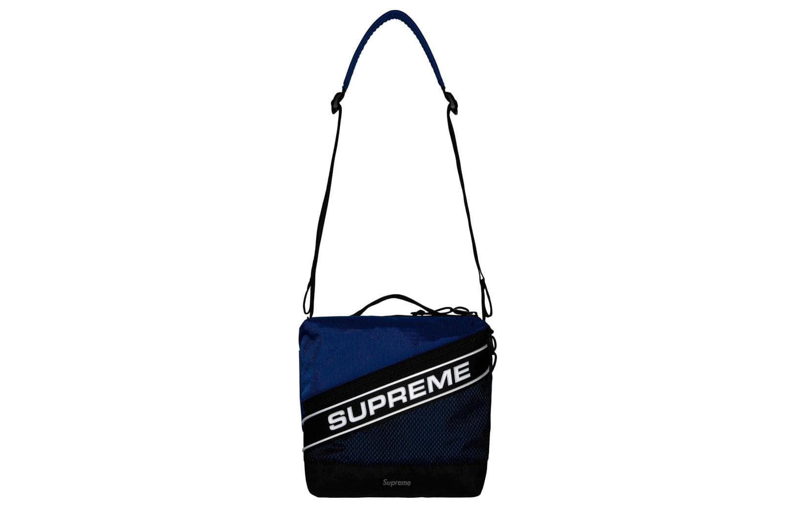 Мини-сумка Supreme FW23 Reflective Logo Shoulder Bag Blue - изображение 3