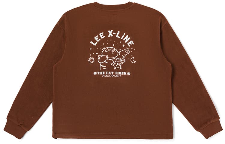 Кофта Lee FW23 Fleece Sweatshirt Brown - изображение 3