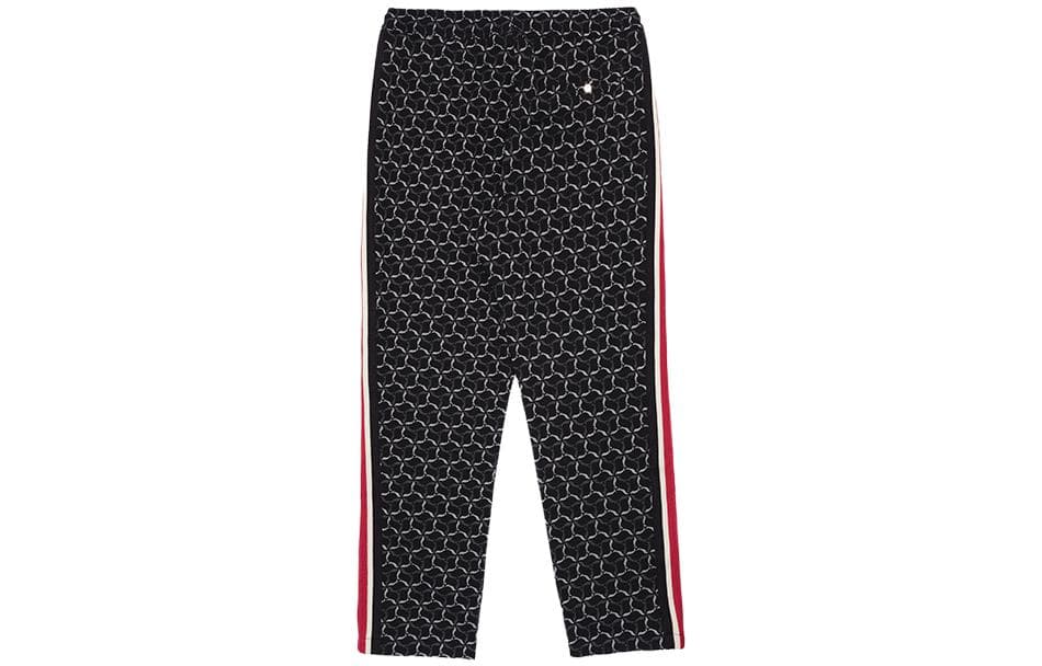 Штаны LI-NING 1990 Classic Series Брюки прямого кроя средней посадки с ретро-принтом Мужские Черный - изображение 2