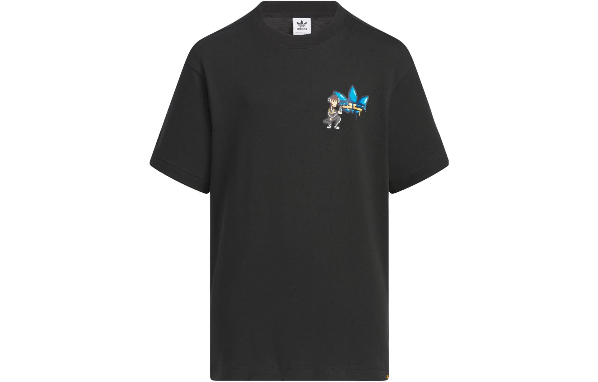 Футболка Adidas Originals Monkey Kingdom Коллаборация T-рубашка Черная Подростки - изображение 2